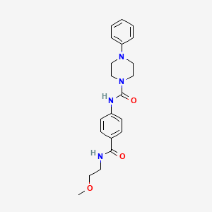 N-{4-[(2-methoxyethyl)carbamoyl]phenyl}-4-phenylpiperazine-1-carboxamide