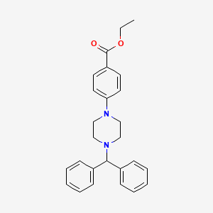 molecular formula C26H28N2O2 B1510378 Ethyl 4-(4-benzhydrylpiperazin-1-yl)benzoate CAS No. 1132838-06-2