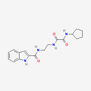 molecular formula C18H22N4O3 B15103792 N-cyclopentyl-N'-{2-[(1H-indol-2-ylcarbonyl)amino]ethyl}ethanediamide 