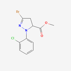 molecular formula C11H10BrClN2O2 B1510381 Methyl 3-bromo-1-(2-chlorophenyl)-4,5-dihydro-1H-pyrazole-5-carboxylate CAS No. 871239-15-5