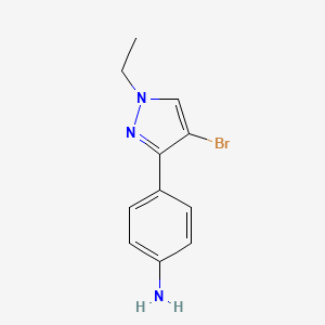 molecular formula C11H12BrN3 B1510382 [4-(4-Bromo-1-ethyl-1h-pyrazol-3-yl)phenyl]amine 