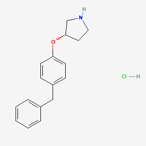 molecular formula C17H20ClNO B1510383 (S)-3-(4-Benzylphenoxy)pyrrolidine HCl 
