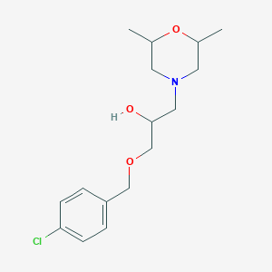 1-[(4-Chlorophenyl)methoxy]-3-(2,6-dimethylmorpholin-4-yl)propan-2-ol