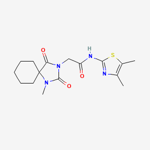 N-(4,5-dimethyl-1,3-thiazol-2-yl)-2-(1-methyl-2,4-dioxo-1,3-diazaspiro[4.5]dec-3-yl)acetamide