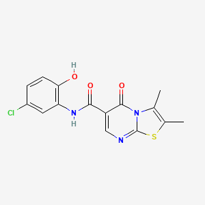 N-(5-chloro-2-hydroxyphenyl)-2,3-dimethyl-5-oxo-5H-[1,3]thiazolo[3,2-a]pyrimidine-6-carboxamide