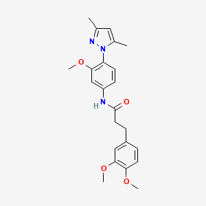 3-(3,4-dimethoxyphenyl)-N-[4-(3,5-dimethyl-1H-pyrazol-1-yl)-3-methoxyphenyl]propanamide