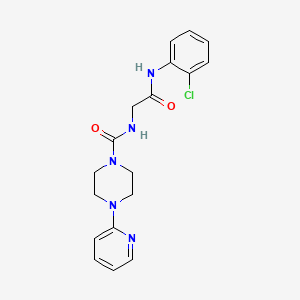 molecular formula C18H20ClN5O2 B15103876 N-(2-((2-chlorophenyl)amino)-2-oxoethyl)-4-(pyridin-2-yl)piperazine-1-carboxamide 