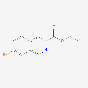 molecular formula C12H10BrNO2 B1510388 Ethyl 7-bromoisoquinoline-3-carboxylate CAS No. 660830-62-6