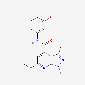 N-(3-methoxyphenyl)-1,3-dimethyl-6-(propan-2-yl)-1H-pyrazolo[3,4-b]pyridine-4-carboxamide