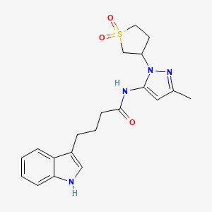 N-[1-(1,1-dioxidotetrahydrothiophen-3-yl)-3-methyl-1H-pyrazol-5-yl]-4-(1H-indol-3-yl)butanamide