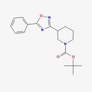 molecular formula C18H23N3O3 B1510395 tert-Butyl 3-(5-phenyl-1,2,4-oxadiazol-3-yl)piperidine-1-carboxylate CAS No. 915226-60-7