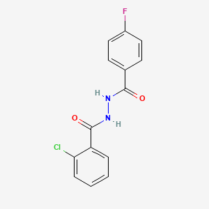 molecular formula C14H10ClFN2O2 B15103978 2-chloro-N'-(4-fluorobenzoyl)benzohydrazide 