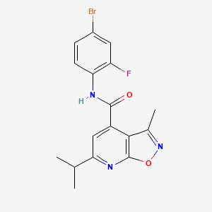 N-(4-bromo-2-fluorophenyl)-3-methyl-6-(propan-2-yl)[1,2]oxazolo[5,4-b]pyridine-4-carboxamide