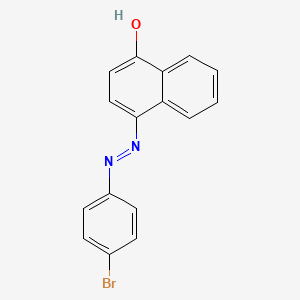 molecular formula C16H11BrN2O B15103985 4-[(4-Bromophenyl)hydrazinylidene]naphthalen-1-one CAS No. 6953-40-8