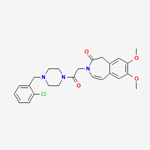 3-{2-[4-(2-chlorobenzyl)piperazin-1-yl]-2-oxoethyl}-7,8-dimethoxy-1,3-dihydro-2H-3-benzazepin-2-one