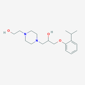 molecular formula C18H30N2O3 B15104050 1-[4-(2-Hydroxyethyl)piperazin-1-yl]-3-[2-(propan-2-yl)phenoxy]propan-2-ol 