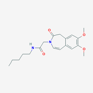 2-(7,8-dimethoxy-2-oxo-1,2-dihydro-3H-3-benzazepin-3-yl)-N-pentylacetamide