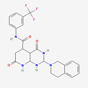 2-(3,4-dihydro-1H-isoquinolin-2-yl)-4,7-dioxo-N-[3-(trifluoromethyl)phenyl]-1,2,3,4a,5,6,8,8a-octahydropyrido[2,3-d]pyrimidine-5-carboxamide