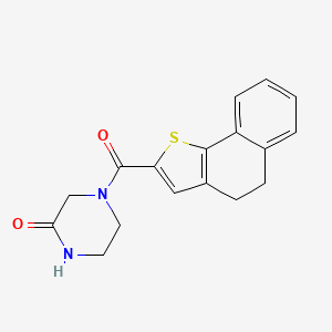 molecular formula C17H16N2O2S B15104081 4-{4H,5H-naphtho[1,2-b]thiophene-2-carbonyl}piperazin-2-one 