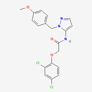 molecular formula C19H17Cl2N3O3 B15104086 2-(2,4-dichlorophenoxy)-N-[1-(4-methoxybenzyl)-1H-pyrazol-5-yl]acetamide 