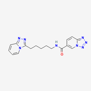 N-[5-([1,2,4]triazolo[4,3-a]pyridin-3-yl)pentyl]tetrazolo[1,5-a]pyridine-6-carboxamide