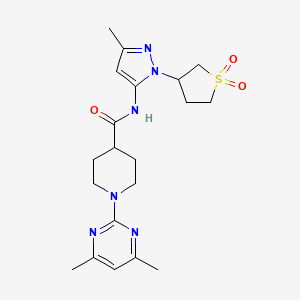 1-(4,6-dimethylpyrimidin-2-yl)-N-[1-(1,1-dioxidotetrahydrothiophen-3-yl)-3-methyl-1H-pyrazol-5-yl]piperidine-4-carboxamide