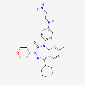 2H-1,3,4-Benzotriazepin-2-one,1-[4-[(2-aminoethyl)amino]phenyl]-5-cyclohexyl-1,3-dihydro-8-methyl-3-(tetrahydro-2H-pyran-4-yl)-