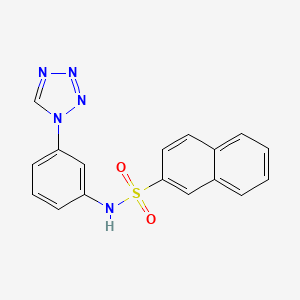 molecular formula C17H13N5O2S B15104132 N-[3-(1H-tetrazol-1-yl)phenyl]naphthalene-2-sulfonamide 