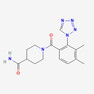 1-{[3,4-dimethyl-2-(1H-tetrazol-1-yl)phenyl]carbonyl}piperidine-4-carboxamide