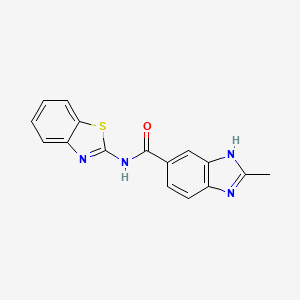 N-(1,3-benzothiazol-2-yl)-2-methyl-1H-benzimidazole-6-carboxamide