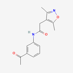 N-(3-acetylphenyl)-2-(3,5-dimethyl-1,2-oxazol-4-yl)acetamide