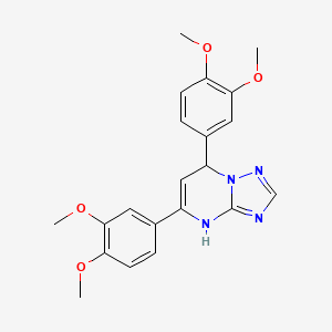 5,7-Bis(3,4-dimethoxyphenyl)-4,7-dihydro[1,2,4]triazolo[1,5-a]pyrimidine