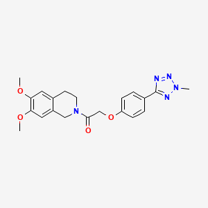 1-(6,7-dimethoxy-3,4-dihydroisoquinolin-2(1H)-yl)-2-[4-(2-methyl-2H-tetrazol-5-yl)phenoxy]ethanone