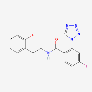 4-fluoro-N-[2-(2-methoxyphenyl)ethyl]-2-(1H-tetrazol-1-yl)benzamide