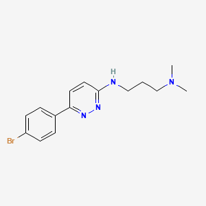 molecular formula C15H19BrN4 B15104225 N'-[6-(4-bromophenyl)pyridazin-3-yl]-N,N-dimethylpropane-1,3-diamine 