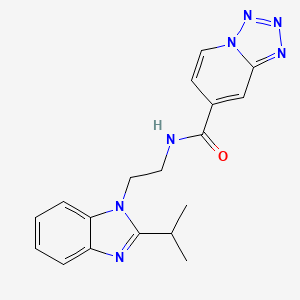 molecular formula C18H19N7O B15104232 N-{2-[2-(propan-2-yl)-1H-benzimidazol-1-yl]ethyl}tetrazolo[1,5-a]pyridine-7-carboxamide 