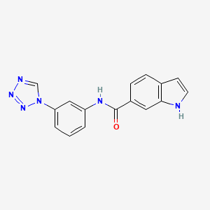 molecular formula C16H12N6O B15104240 N-[3-(1H-tetrazol-1-yl)phenyl]-1H-indole-6-carboxamide 