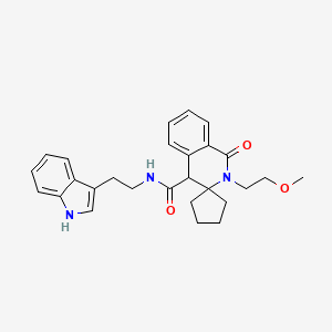 N-[2-(1H-indol-3-yl)ethyl]-2'-(2-methoxyethyl)-1'-oxo-1',4'-dihydro-2'H-spiro[cyclopentane-1,3'-isoquinoline]-4'-carboxamide