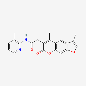 molecular formula C21H18N2O4 B15104260 2-(3,5-dimethyl-7-oxo-7H-furo[3,2-g]chromen-6-yl)-N-(3-methylpyridin-2-yl)acetamide 