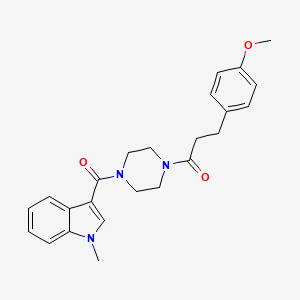 3-(4-methoxyphenyl)-1-{4-[(1-methyl-1H-indol-3-yl)carbonyl]piperazin-1-yl}propan-1-one