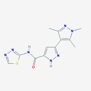 1',3',5'-trimethyl-N-(1,3,4-thiadiazol-2-yl)-1H,1'H-3,4'-bipyrazole-5-carboxamide