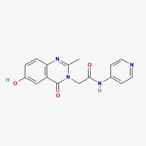 molecular formula C16H14N4O3 B15104317 2-(6-hydroxy-2-methyl-4-oxoquinazolin-3(4H)-yl)-N-(pyridin-4-yl)acetamide 