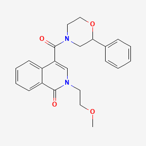 molecular formula C23H24N2O4 B15104339 2-(2-methoxyethyl)-4-[(2-phenylmorpholino)carbonyl]-1(2H)-isoquinolinone 