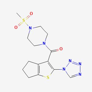 [4-(methylsulfonyl)piperazin-1-yl][2-(1H-tetrazol-1-yl)-5,6-dihydro-4H-cyclopenta[b]thiophen-3-yl]methanone