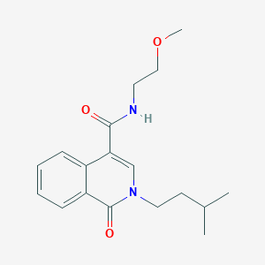 N-(2-methoxyethyl)-2-(3-methylbutyl)-1-oxo-1,2-dihydroisoquinoline-4-carboxamide