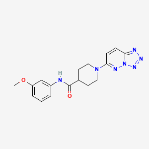 molecular formula C17H19N7O2 B15104358 N-(3-methoxyphenyl)-1-(tetrazolo[1,5-b]pyridazin-6-yl)piperidine-4-carboxamide 