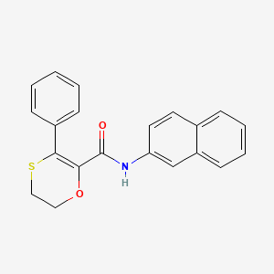 N-(naphthalen-2-yl)-3-phenyl-5,6-dihydro-1,4-oxathiine-2-carboxamide