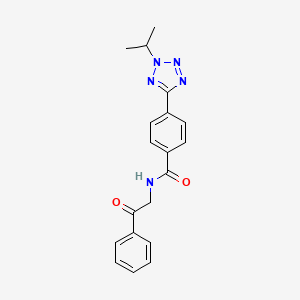 molecular formula C19H19N5O2 B15104429 N-(2-oxo-2-phenylethyl)-4-[2-(propan-2-yl)-2H-tetrazol-5-yl]benzamide 