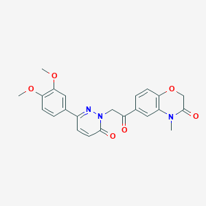 6-{[3-(3,4-dimethoxyphenyl)-6-oxopyridazin-1(6H)-yl]acetyl}-4-methyl-2H-1,4-benzoxazin-3(4H)-one