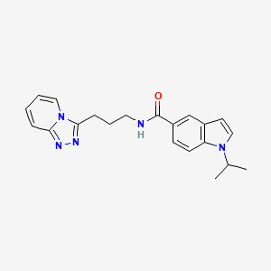 molecular formula C21H23N5O B15104462 1-isopropyl-N-(3-[1,2,4]triazolo[4,3-a]pyridin-3-ylpropyl)-1H-indole-5-carboxamide 